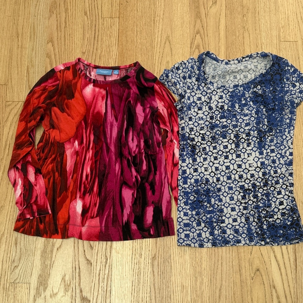 Petite Top Bundle - Red and Blue Patterned